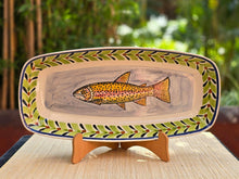 Trout Rectangular Long Platter 14.6 X 7.1 in MultiColors