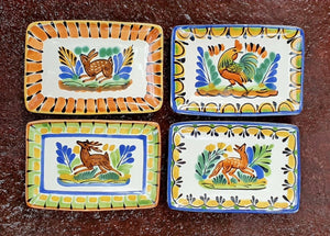 Animals Mini Rectangular Tray 3.9 X 5.5" Set of 4(Pieces) MultiColorsBread PlateGorky Gonzalez Store231017 - 08