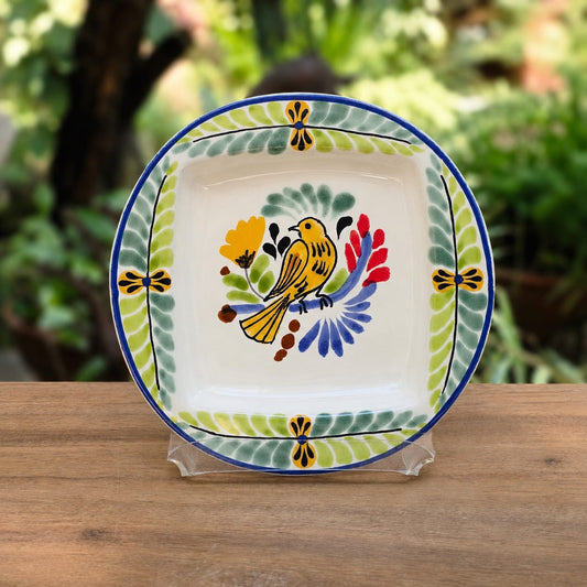 Bird Canarie Bread Wave Plate 6.7" D MultiColors