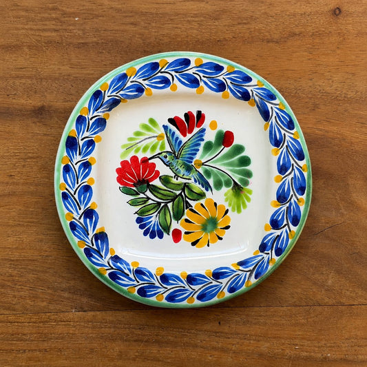 Bird HummingBird Bread Wave Plate 6.7" D MultiColors