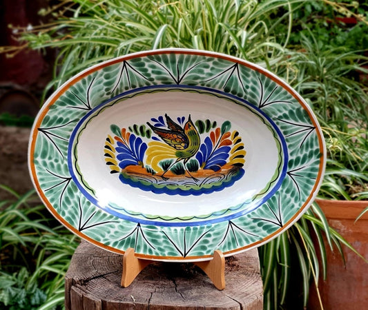 Bird medium oval platter 16.*11.8 in MultiColorsGorky Gonzalez Store230513 - 09