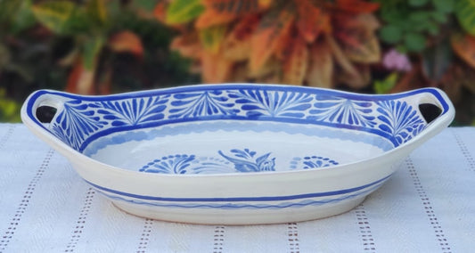 Bird Oval Bowl with handles / Serving Piece BlueSalad BowlGorky Gonzalez Store200722 - 18