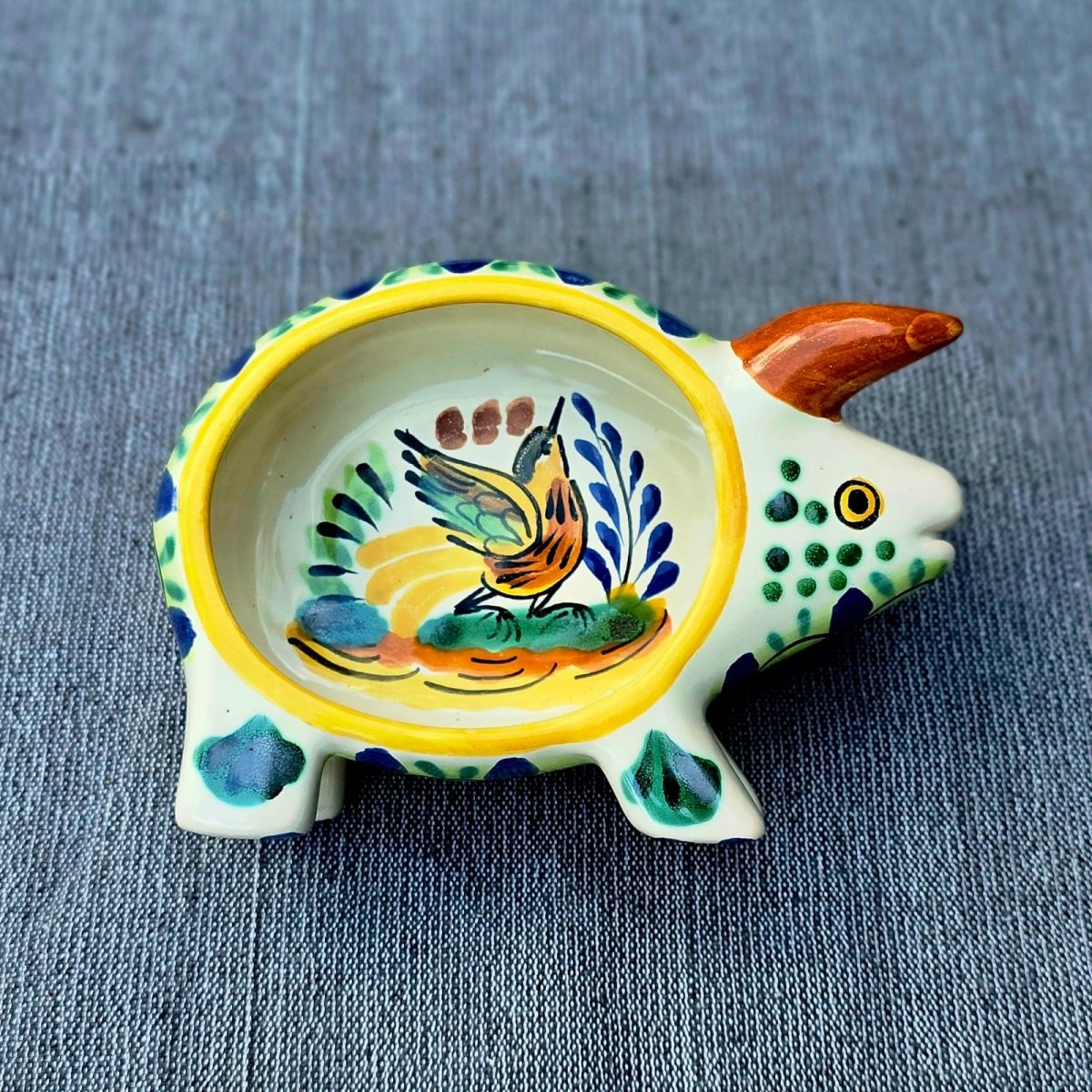 Bird Pig Snack Bowl 9x5 in Happy BorderssalseraGorky Gonzalez Store240727 - 23