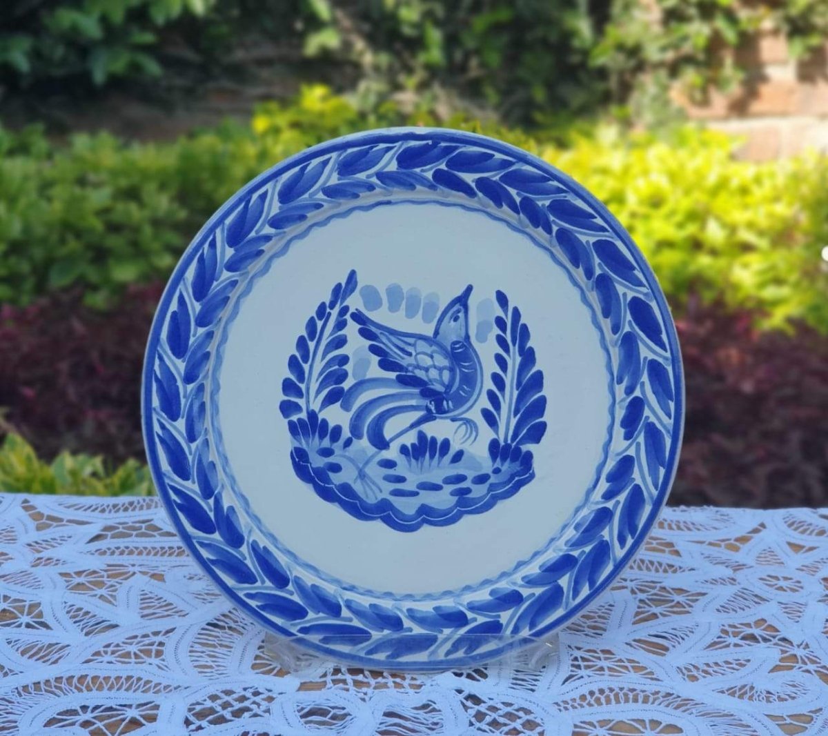 Bird Plate Blue and WhitePlateGorky Gonzalez Store030221 - 58