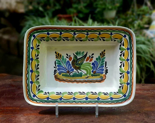Bird Rectangular Bowl 11 x 7.9 in MultiColorsSnack DishGorky Gonzalez Store210208 - 14