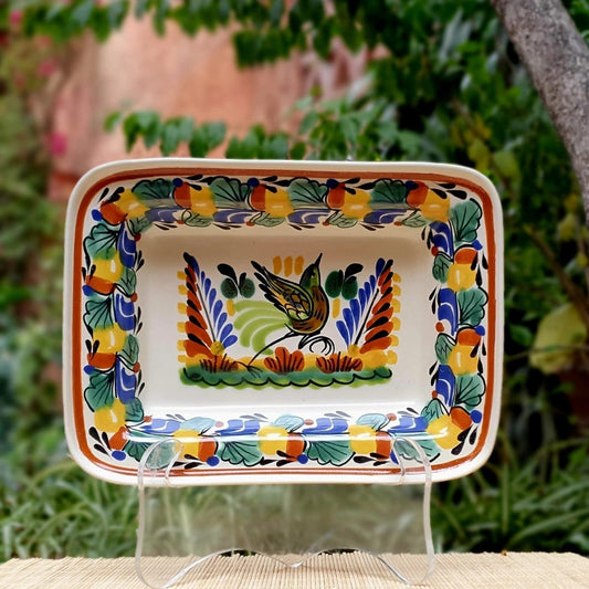 Bird Rectangular Bowl 11 x 7.9 in MultiColorsSnack DishGorky Gonzalez Store240221 - 15