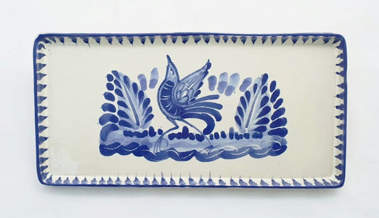 Bird Rectangular Mini Tray 8.7 x 4.3 in Blue and WhiteTrayGorky Gonzalez Store19070407