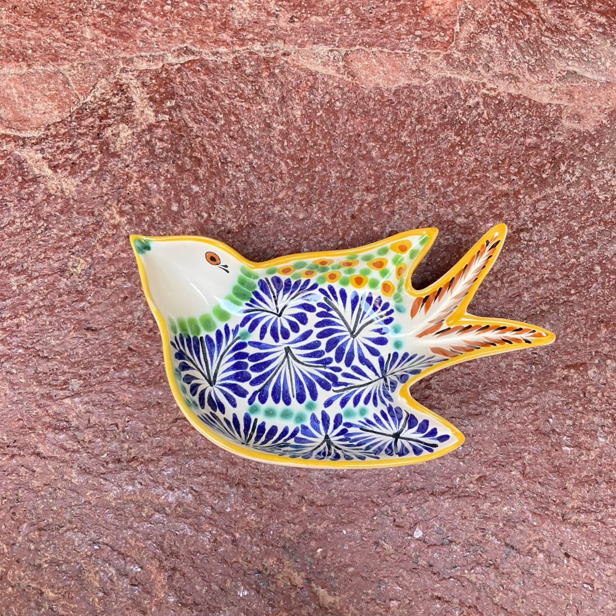 Bird Small Swallow Dish 6.1 X 4.1" MultiColorsSnack DishGorky Gonzalez Store19061701
