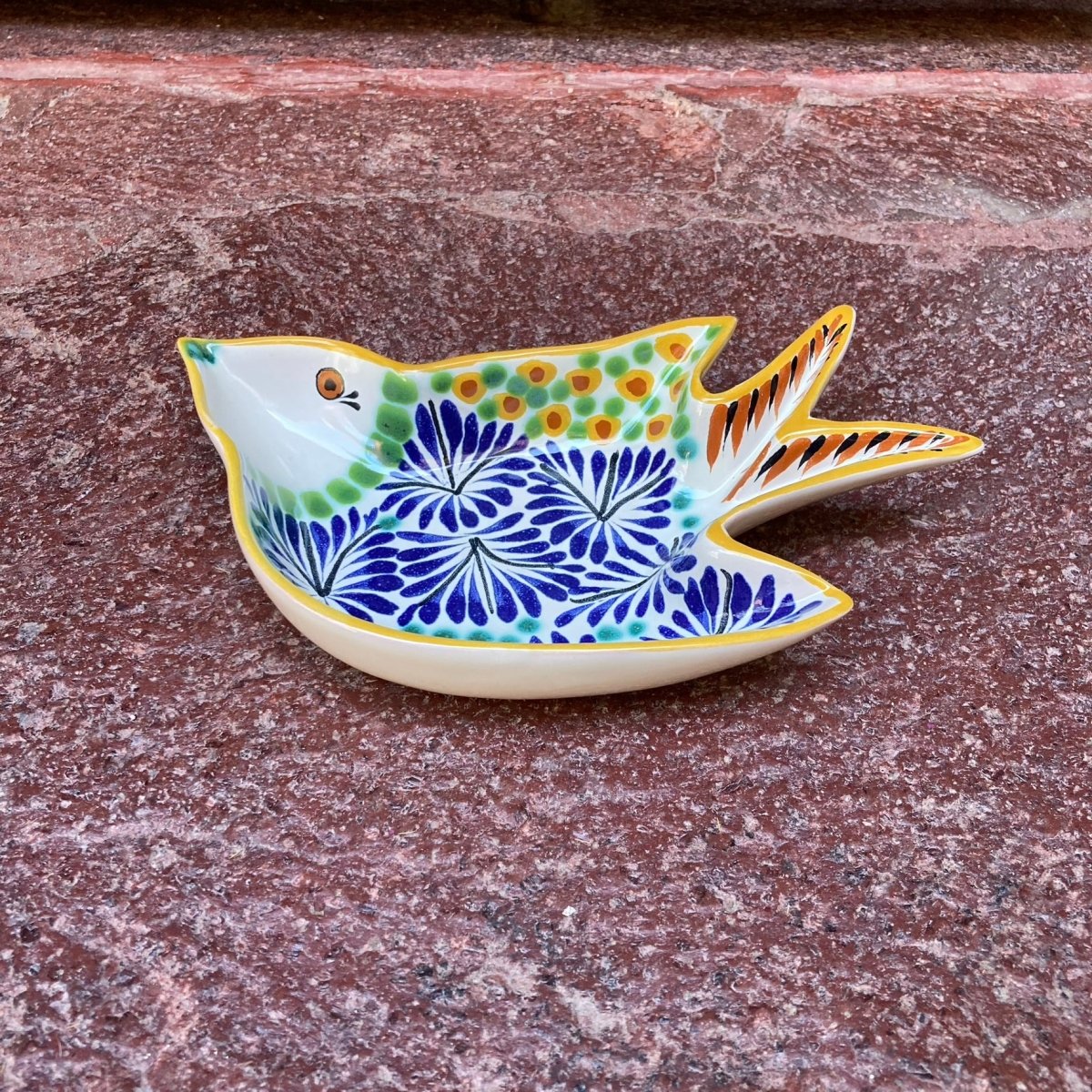 Bird Small Swallow Dish 6.1 X 4.1" MultiColorsSnack DishGorky Gonzalez Store19061701