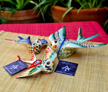 Ornament 3D Swallow Figure Set of 3 sizes MultiColor