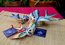 Ornament 3D Swallow Figure Set of 3 sizes MultiColor