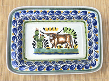 Longhorn Rectangular Bowl 11 x 7.9 in MultiColor