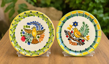 Bird Canarie Bread Plate / Tapa Plate 6.3" D MultiColors - Set of 2