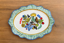 Canaries Tray / Serving Cut Flat Platter 15*11" MultiColors