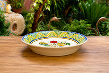 Bird Canaries Decorative / Serving Deep Round Platters MultiColors