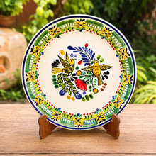Bird Canaries Decorative / Serving Deep Round Platters MultiColors -Set of 2