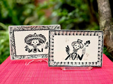 Catrina Catrin Wave Rectangular Tray 7.9 X 5.3" Set of 2 Black and WhiteTrayGorky Gonzalez Store240906 - 03