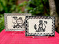 Catrina Catrin Wave Rectangular Tray 7.9 X 5.3" Set of 2 Black and White - N