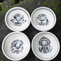 Catrina Small Bowl Set of 5 pieces 4.9" D Black and White - A