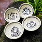 Catrina Small Bowl Set of 5 pieces 4.9" D Black and White - B