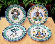 Catrinas Bread Plate / Tapa Plate 6.3"D Set (4 pieces) Multicolor - F