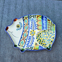 Pig Snack Dish 9.1 x 6.7 inches - Happy Borders MultiColors