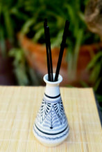 Ceramics Vase 4.9" H for Scented Sticks Black and White
