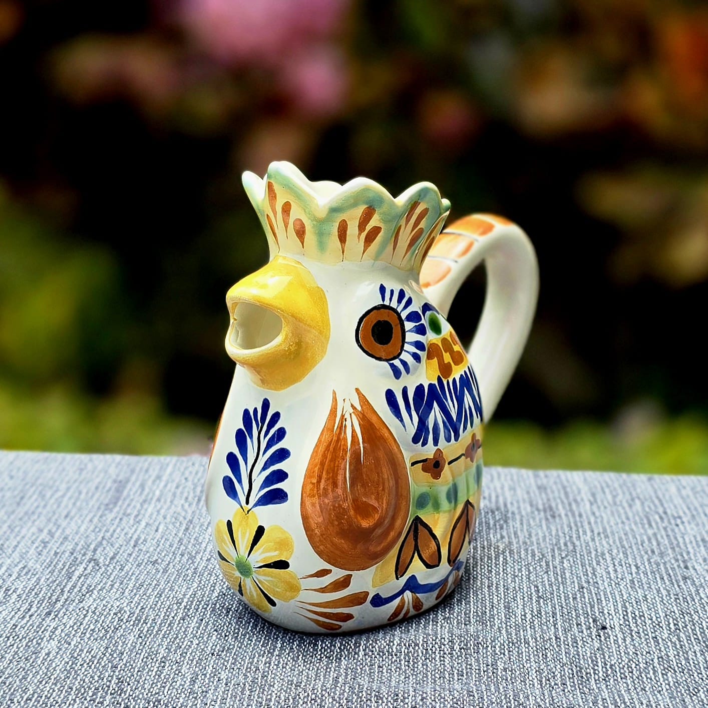 Rooster Creamer Pitcher 10 Oz Happy Borders