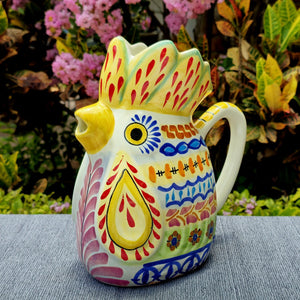 Rooster Water Pitcher 10" Height 54 Oz Happy Borders