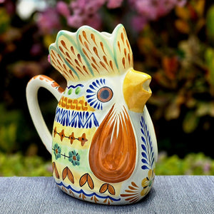 Rooster Water Pitcher 10" Height 54 Oz Happy Borders