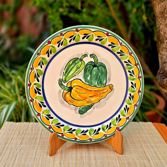Chiles and Peppers Plate MultiColors