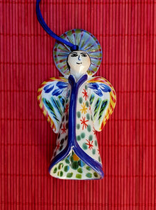 Ornament Large Angel 3D figure 4.9" H MultiColors
