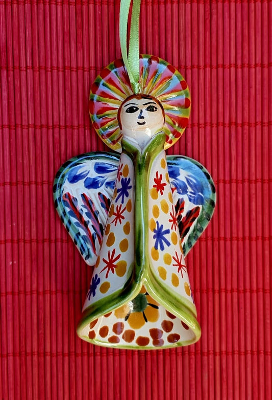 Ornament Large Angel 3D figure 4.9" H MultiColors