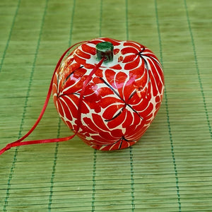 Ornament Apple 3D figure 3 in D x 3 in H Red Colors