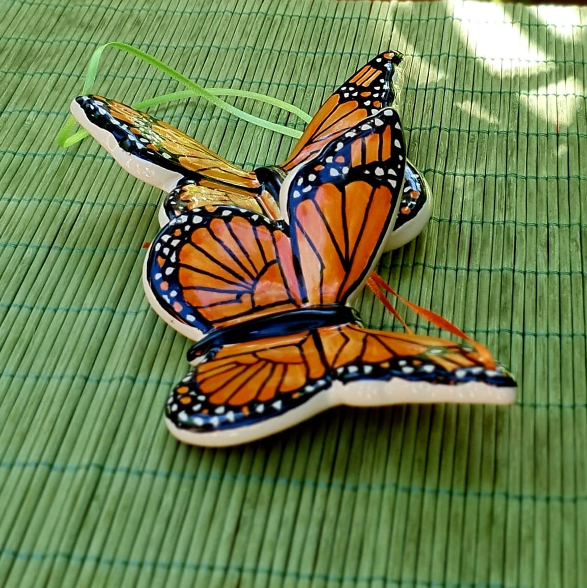 Ornament Monarch Butterfly Set of 2 MultiColors