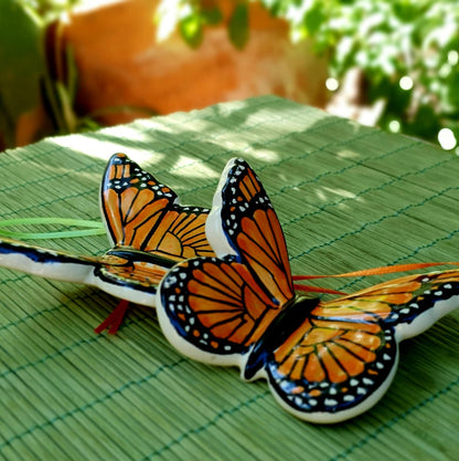 Ornament Monarch Butterfly Set of 2 MultiColors