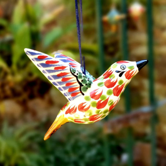 Ornament Hummingbird 3D Figure 3.9" H MultiColors