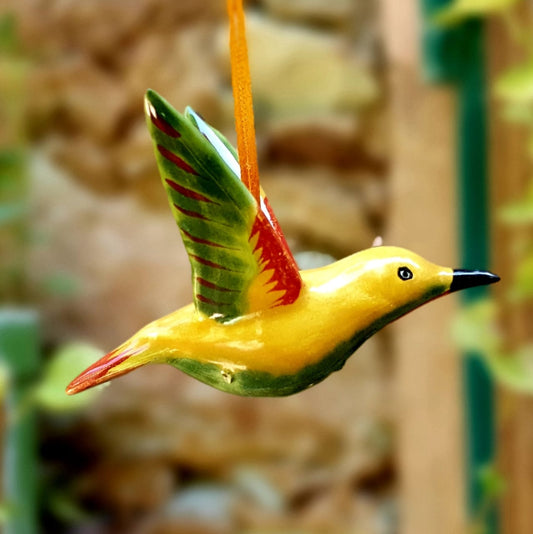 Ornament Hummingbird 3D Figure 3.9" H MultiColors