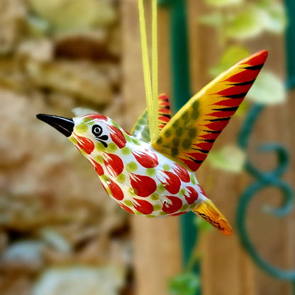 Ornament Hummingbird 3D Figure 3.9" H MultiColors