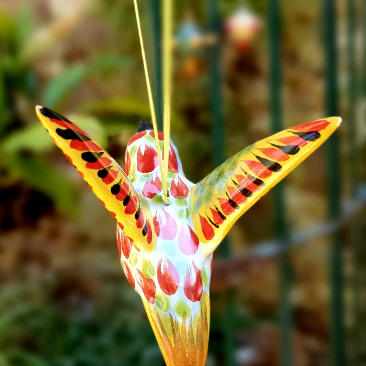 Ornament Hummingbird 3D Figure 3.9" H MultiColors