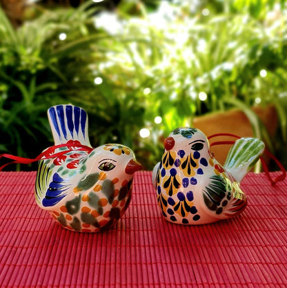 Ornament Love Birds 3D Figure Set of 2 MultiColors