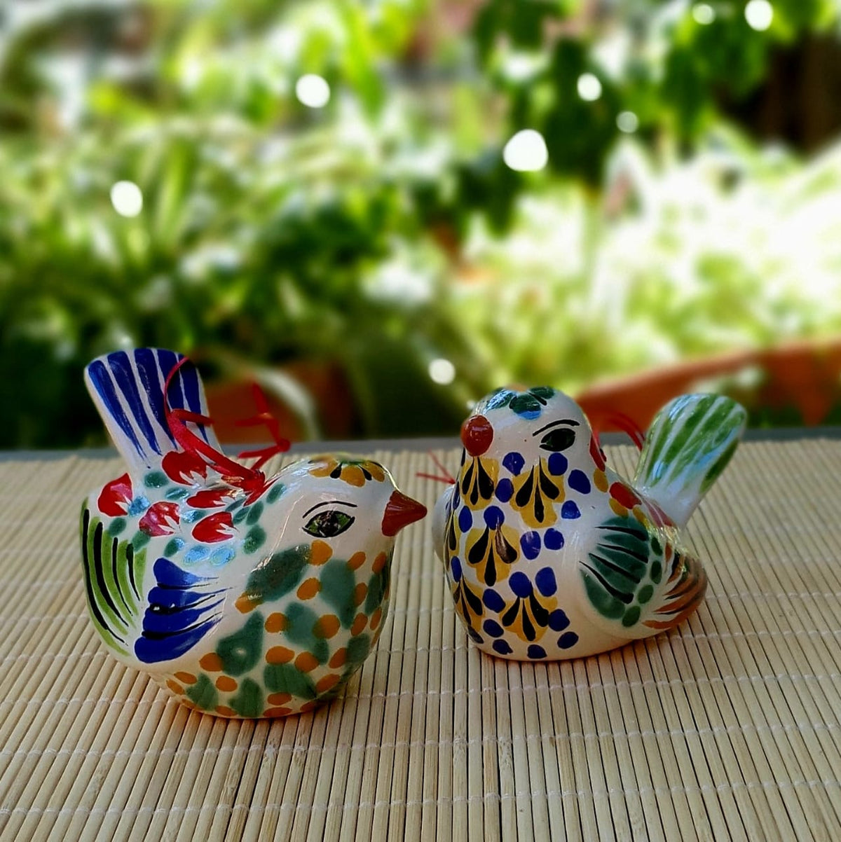 Ornament Love Birds 3D Figure Set of 2 MultiColors