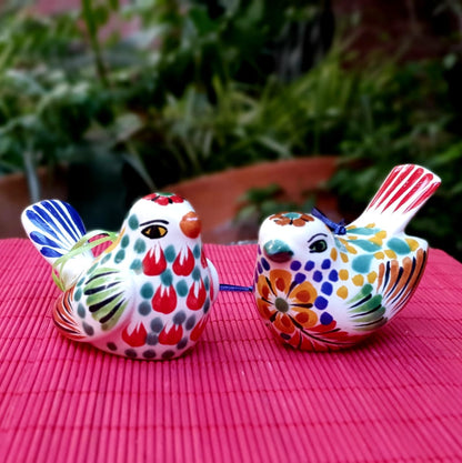 Adorno Love Birds Figura 3D Juego de 2 Multicolor 