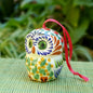 Ornament Owl Round 3D figure 2.8 in H MultiColors