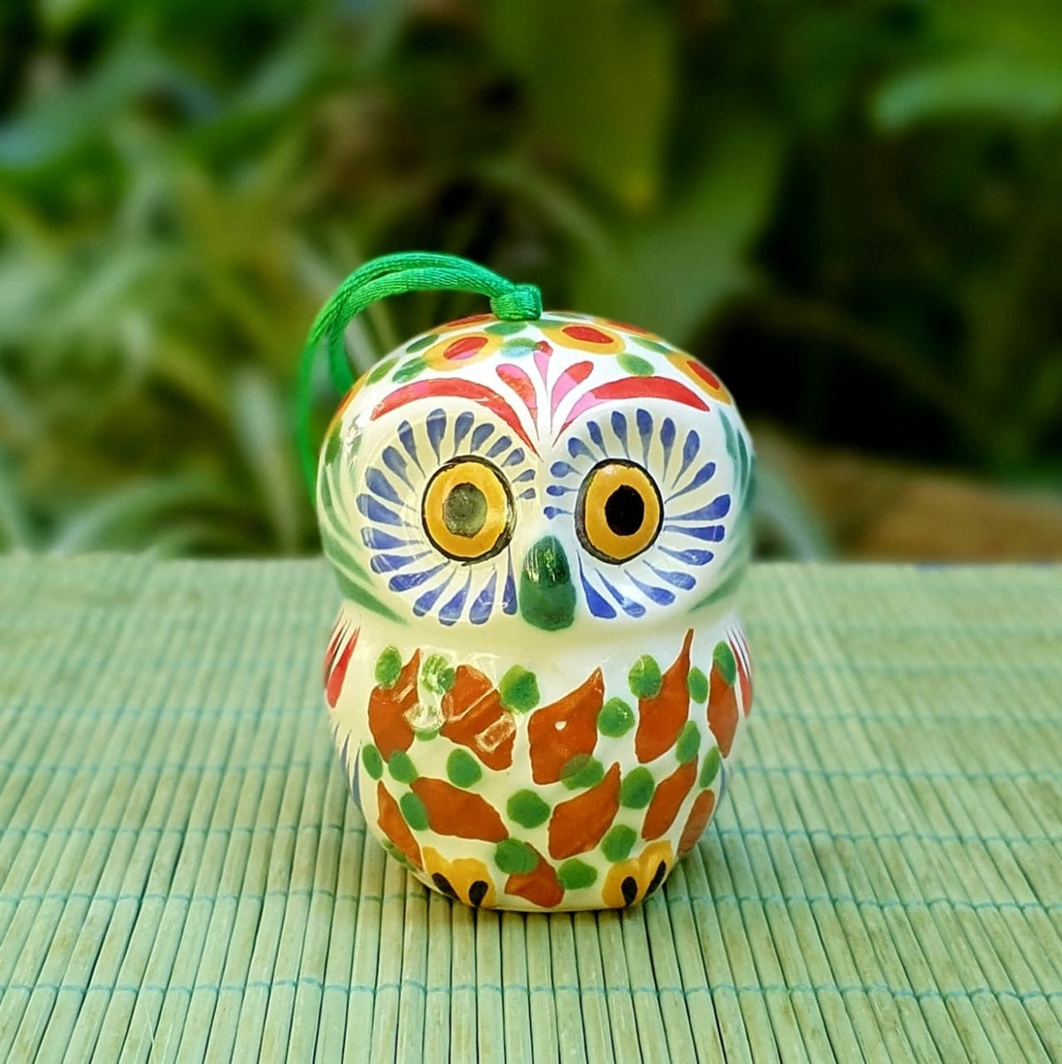 Ornament Owl Round 3D figure 2.8 in H MultiColors