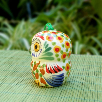 Ornament Owl Round 3D figure 2.8 in H MultiColors