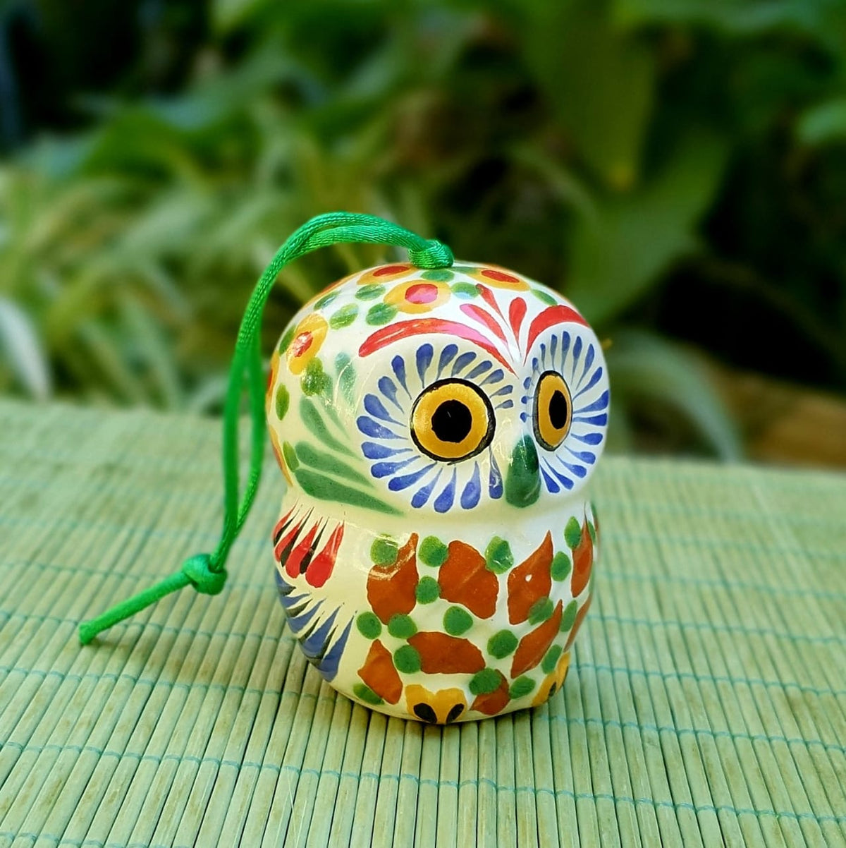 Ornament Owl Round 3D figure 2.8 in H MultiColors
