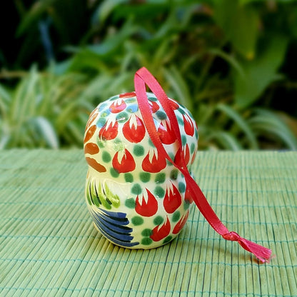 Ornament Owl Round 3D figure 2.8 in H MultiColors