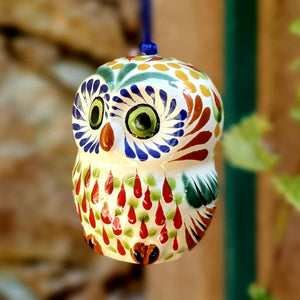 Ornament Owl Round 3D figure 2.8 in H MultiColors