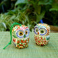 Adorno Búho Redondo Figura 3D 2.8 in H Juego de 2 Multicolores 